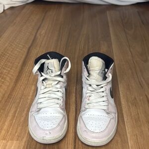 Jordan White and Black High-Top Sneakers